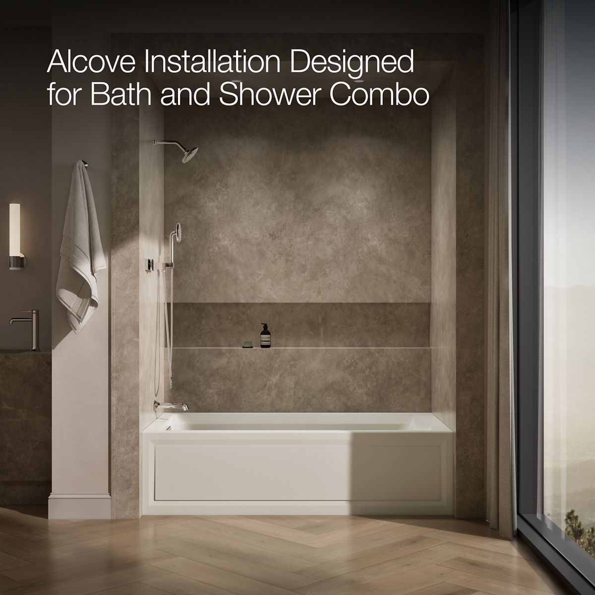 image focused on single product story, angled front view, not straight-on, 1-point perspective