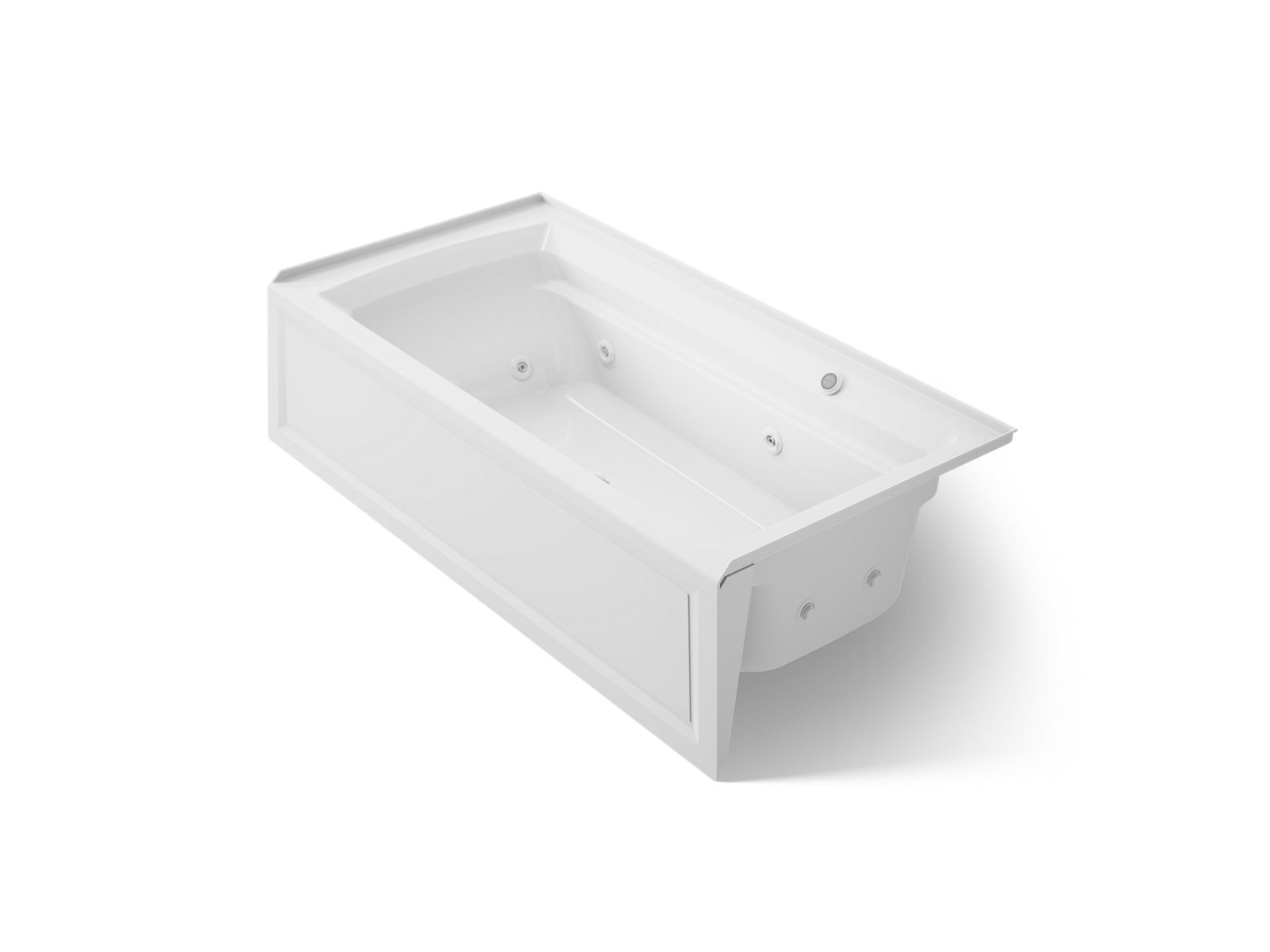 Archer® 72" x 36" alcove whirlpool bath with Bask® heated surface, right drain