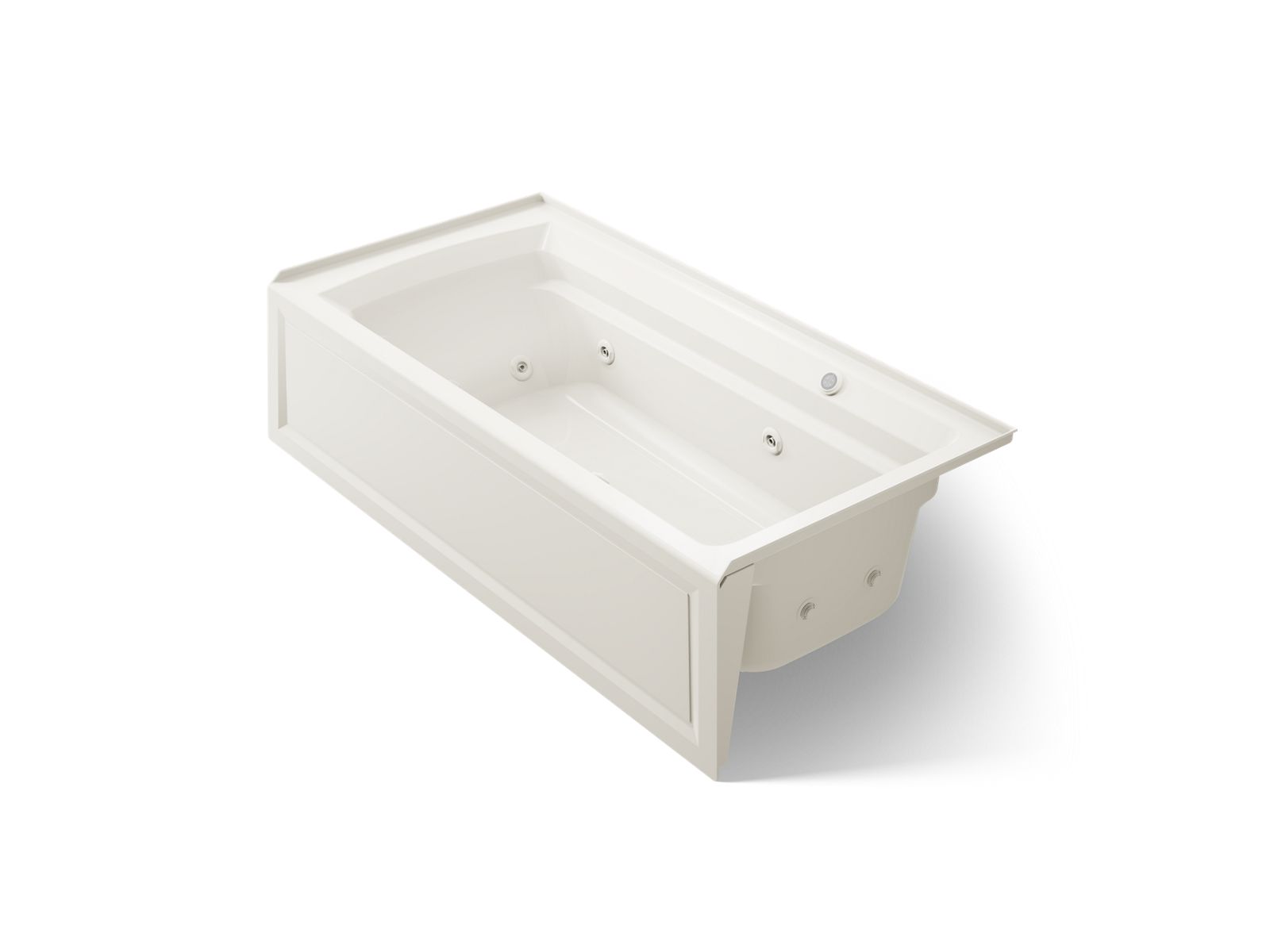 Archer 72" x 36" alcove whirlpool bath with Bask heated surface, right drain