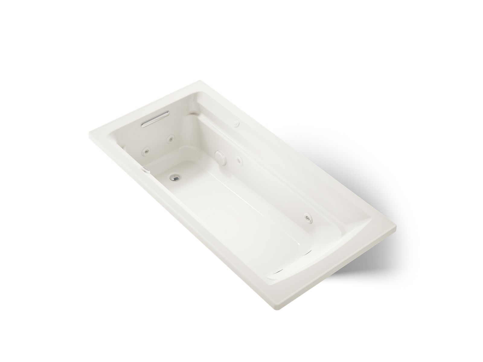 Archer 72" x 36" drop-in whirlpool bath with Bask heated surface