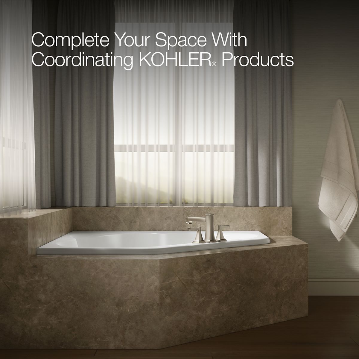 Up to 2 walls & multiple product categories visible, 1-point perspective