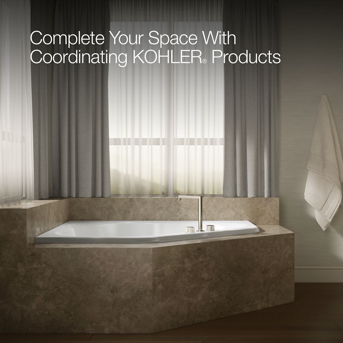 Up to 2 walls & multiple product categories visible, 1-point perspective