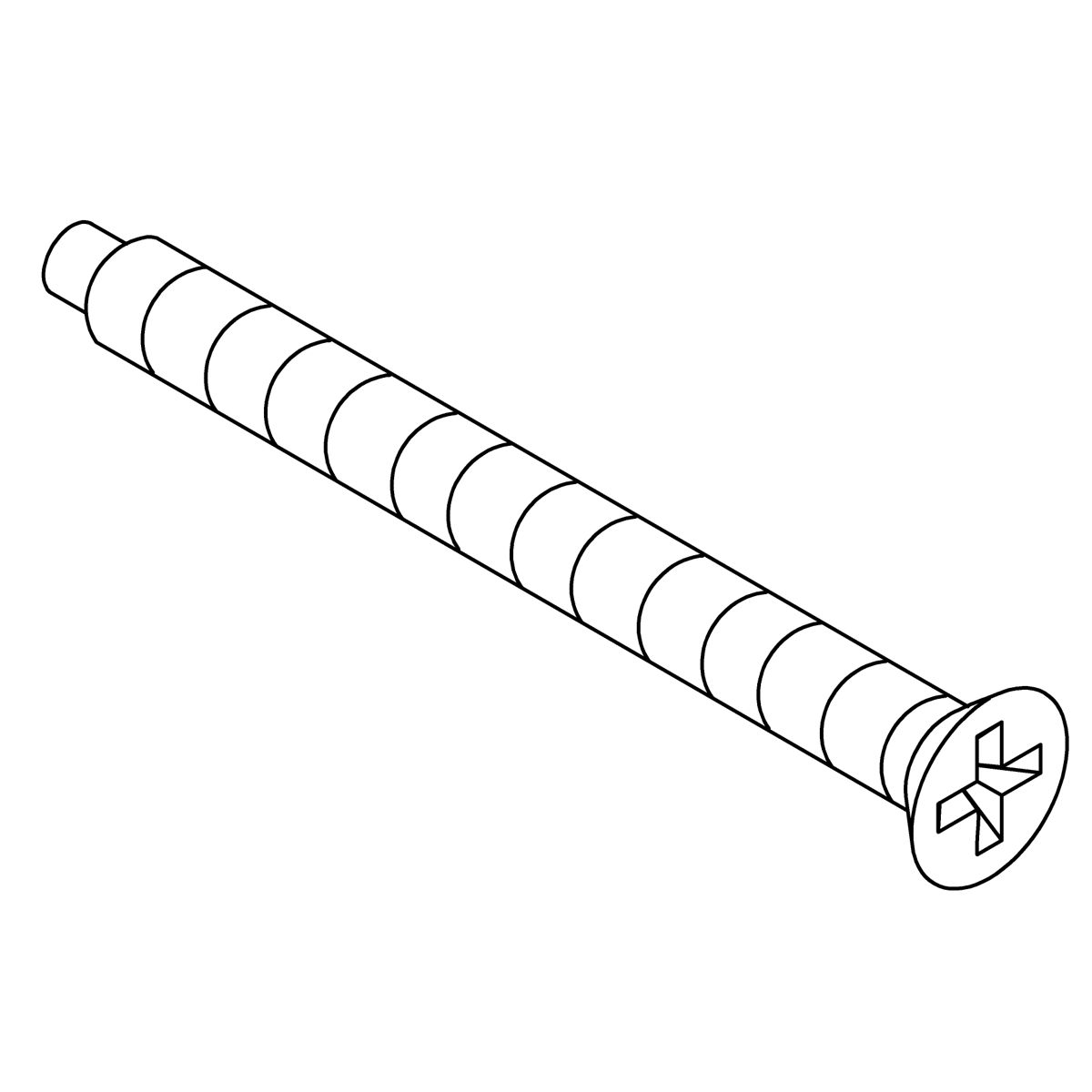 Kohler Genuine Parts Screw, 8-32 X 1.750, FLAT HEAD