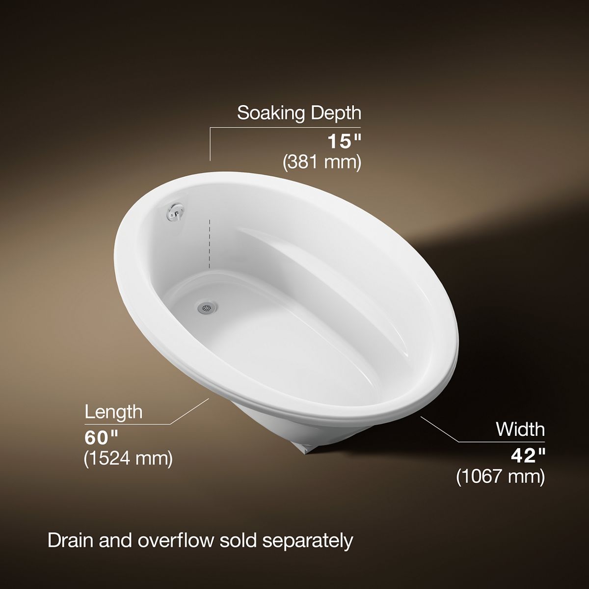 3/4 view of product with dimensions