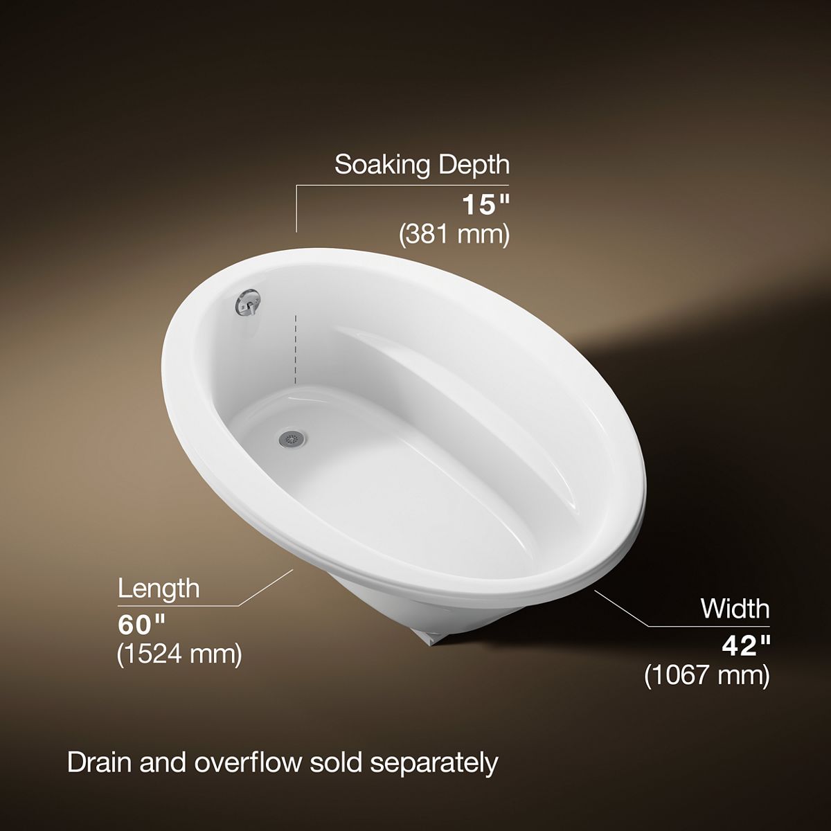 3/4 view of product with dimensions