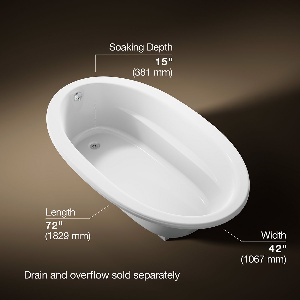 3/4 view of product with dimensions