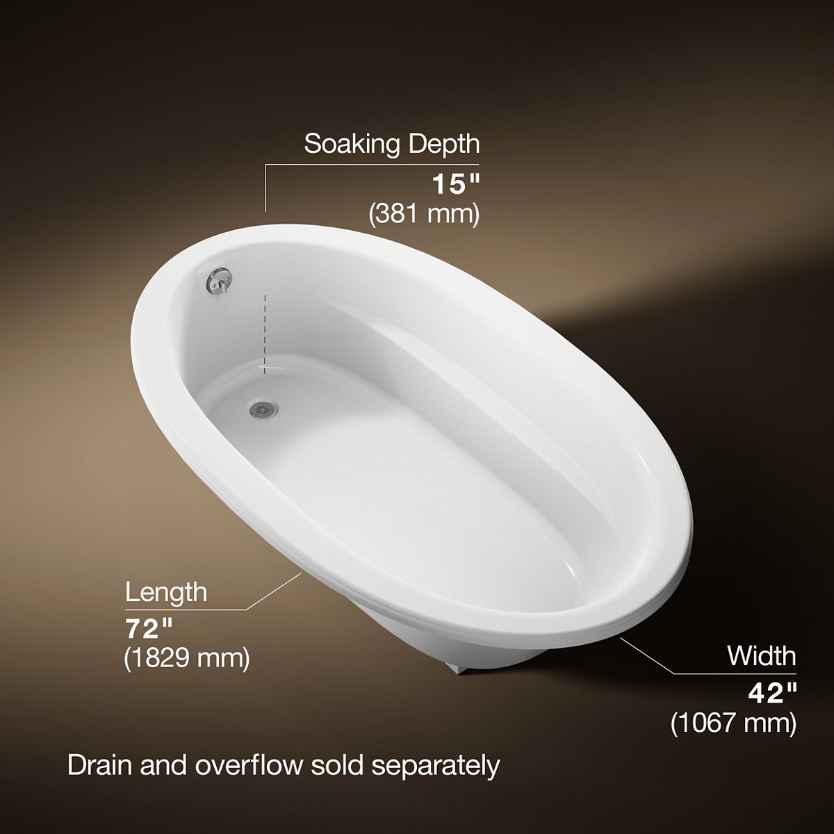3/4 view of product with dimensions