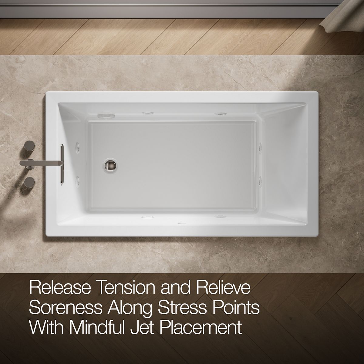 KOHLER| K-1168-JH | Underscore Heated Whirlpool Bath