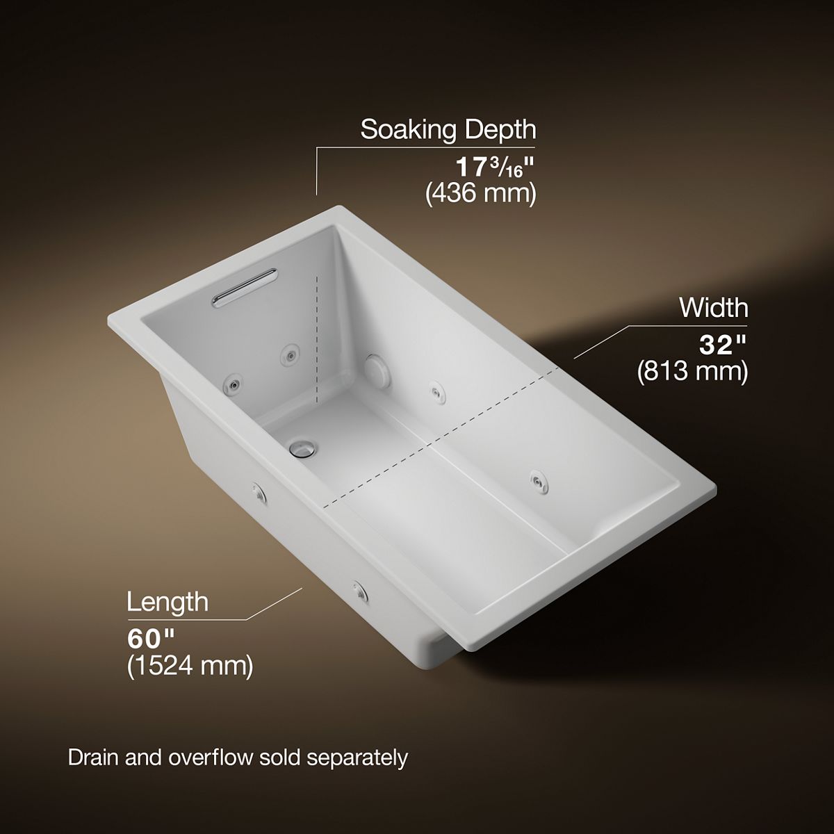 JELADOHogheadWabashTrousersＬサイズ KOHLER| K-1168-JH | Underscore Heated Whirlpool Bath