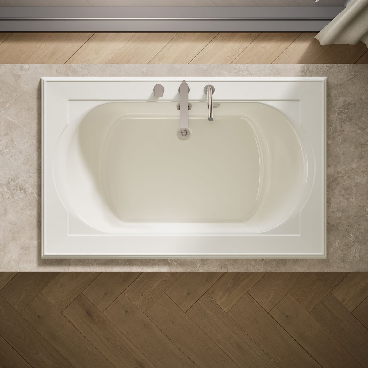 View of products in room from above