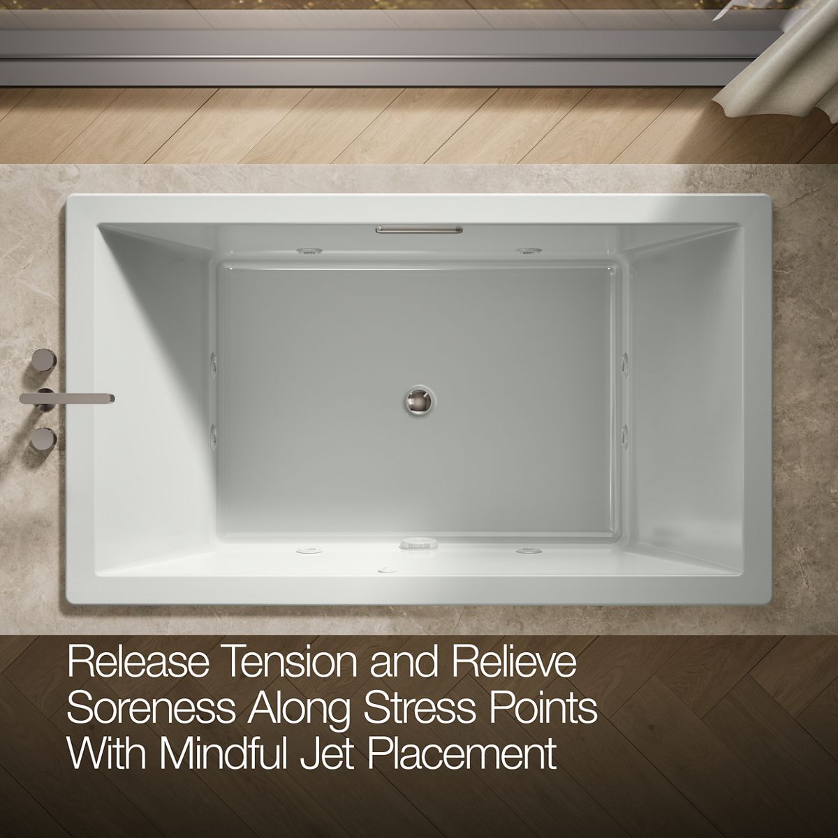 Underscore Heated Whirlpool Bath | K-1174-JH | KOHLER