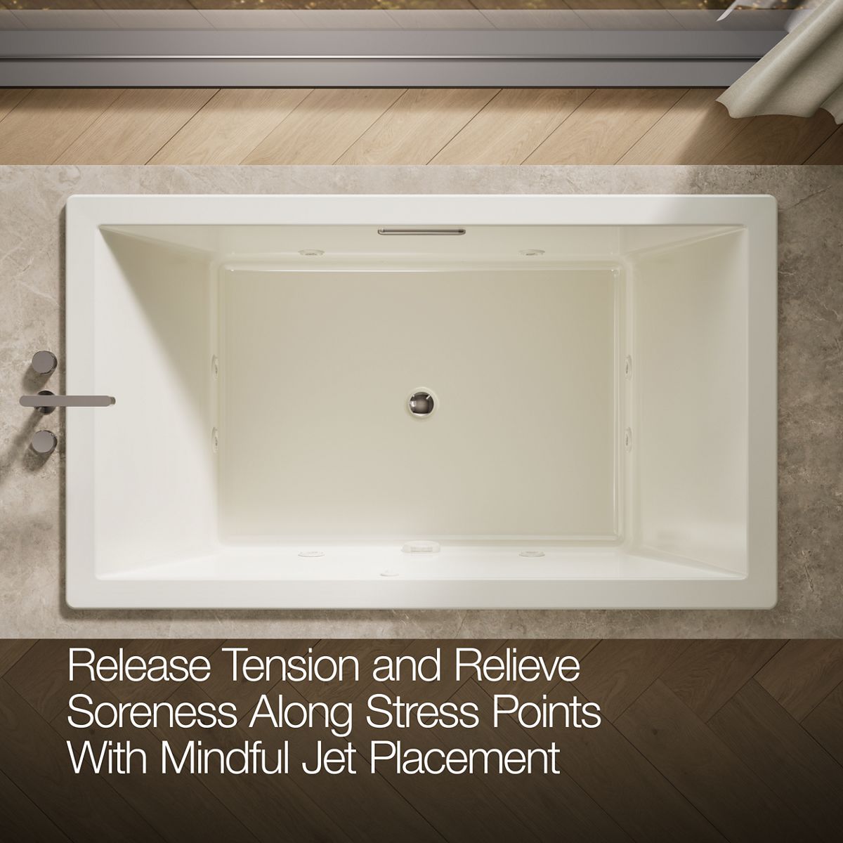 Underscore Heated Whirlpool Bath | K-1174-JH | KOHLER
