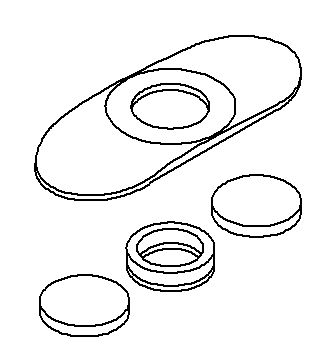 Kohler Genuine Parts Escutcheon KIT - Polished Chrome