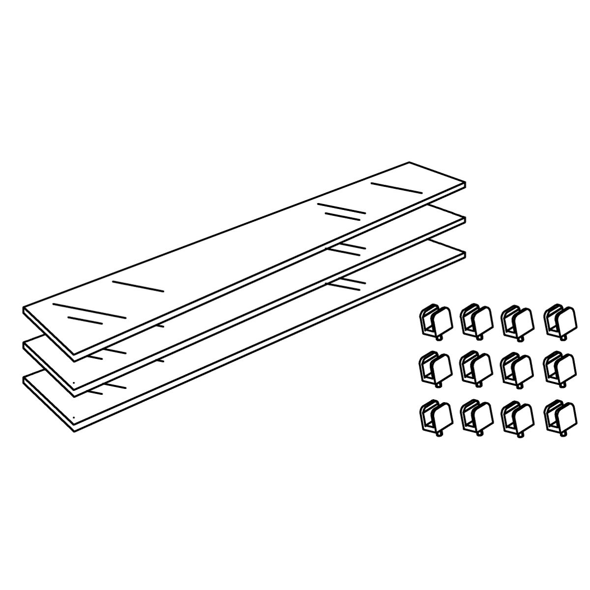 Kohler Genuine Parts Verdera, Glass Shelf KIT, 20 Cabinet