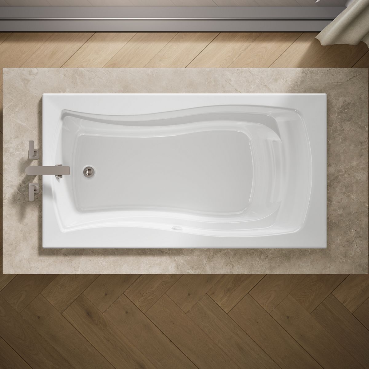 View of products in room from above