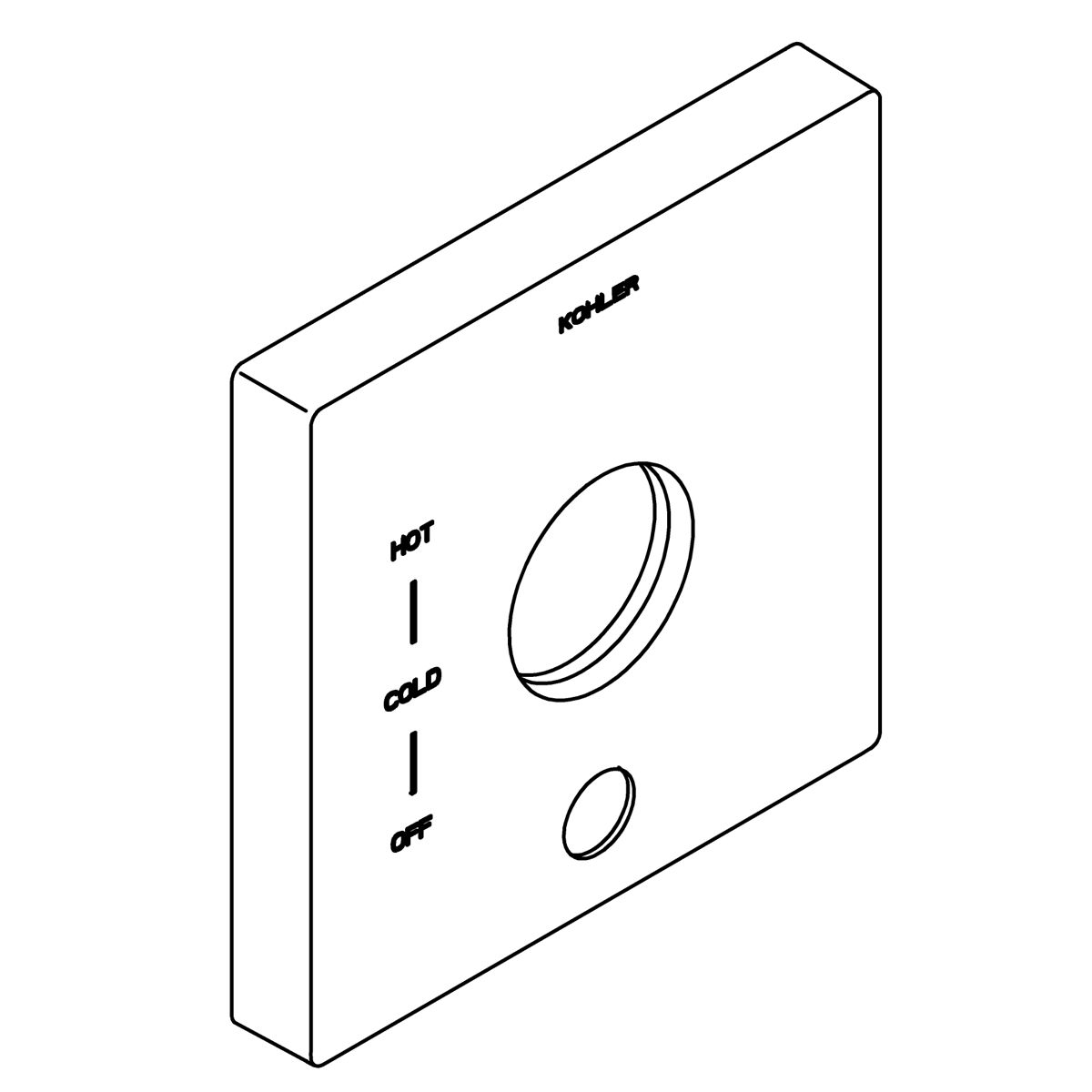 Kohler Genuine Parts Escutcheon - Vibrant Brushed Moderne Brass