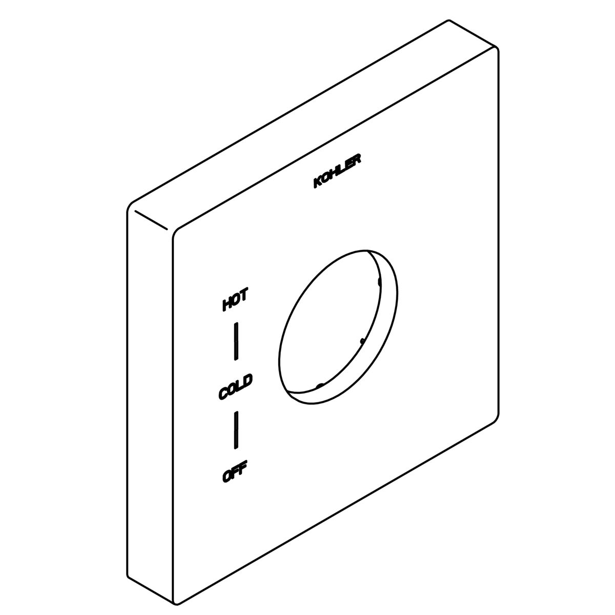 Kohler Genuine Parts Escutcheon - Matte Black