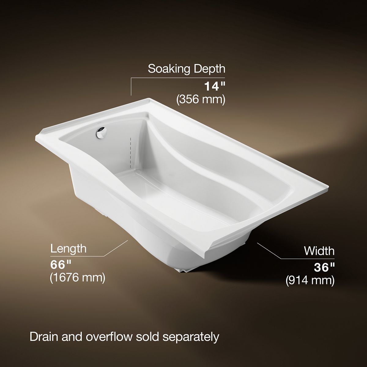 3/4 view of product with dimensions
