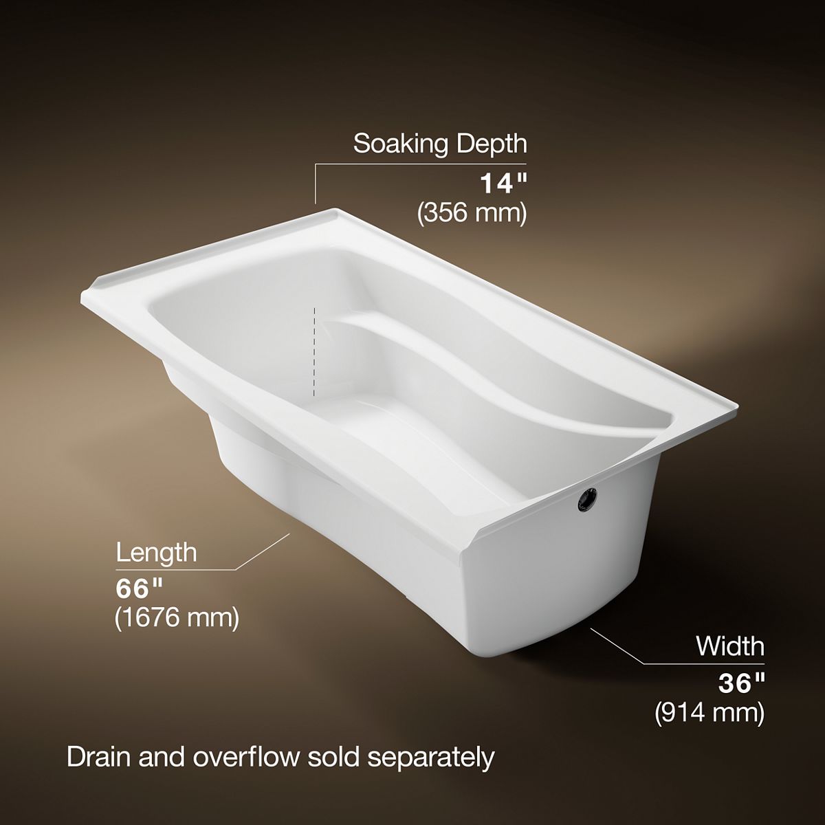 3/4 view of product with dimensions