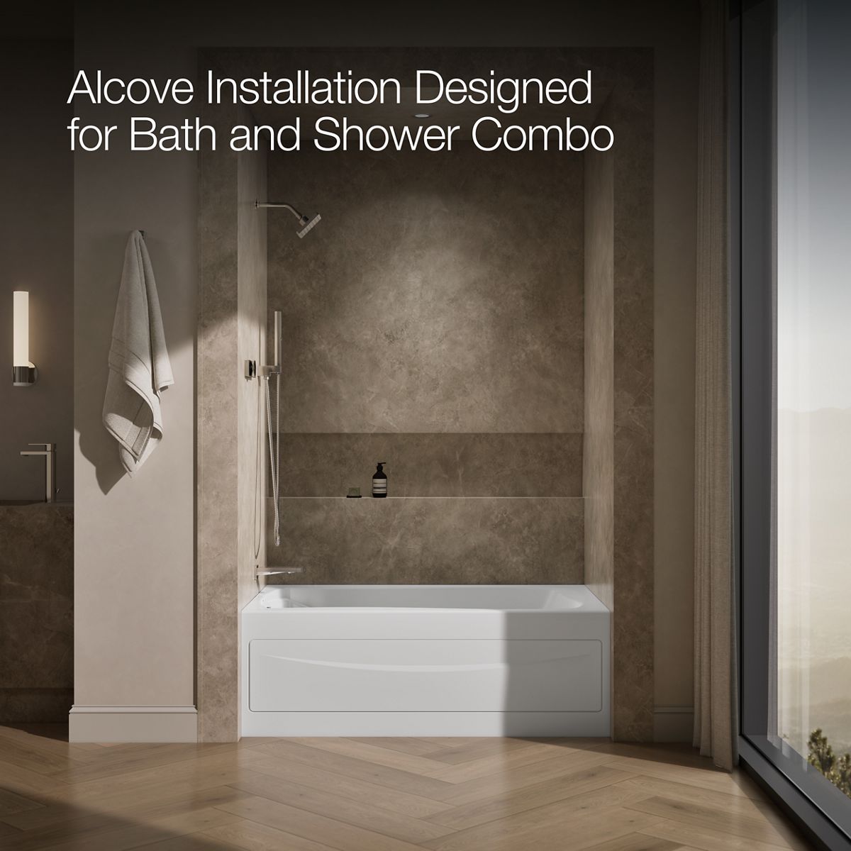 image focused on single product story, angled front view, not straight-on, 1-point perspective