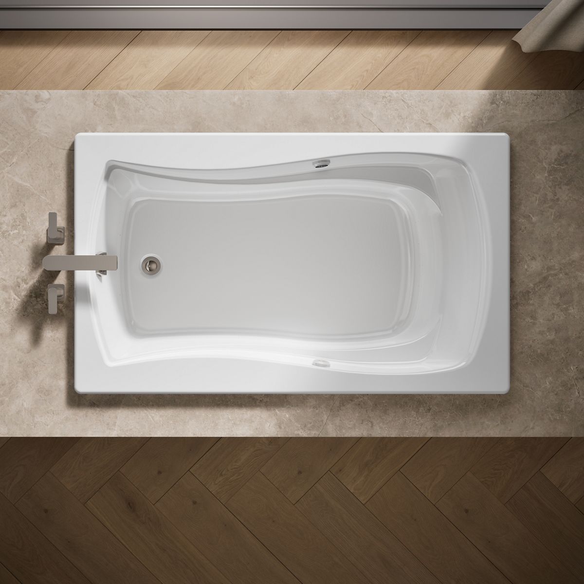 View of products in room from above