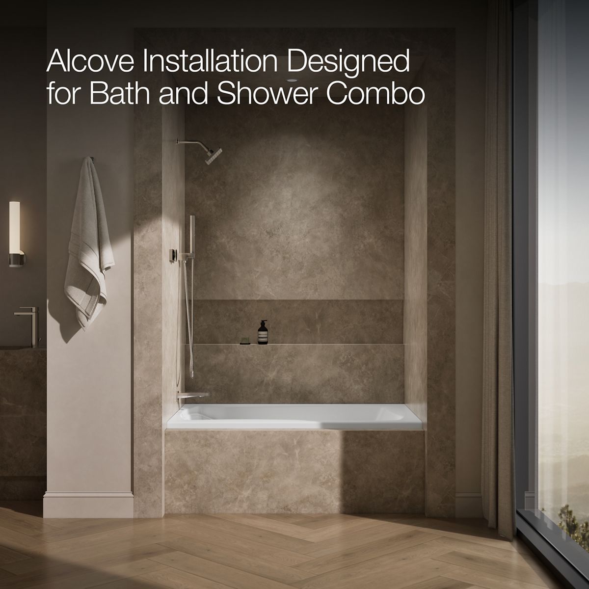 image focused on single product story, angled front view, not straight-on, 1-point perspective