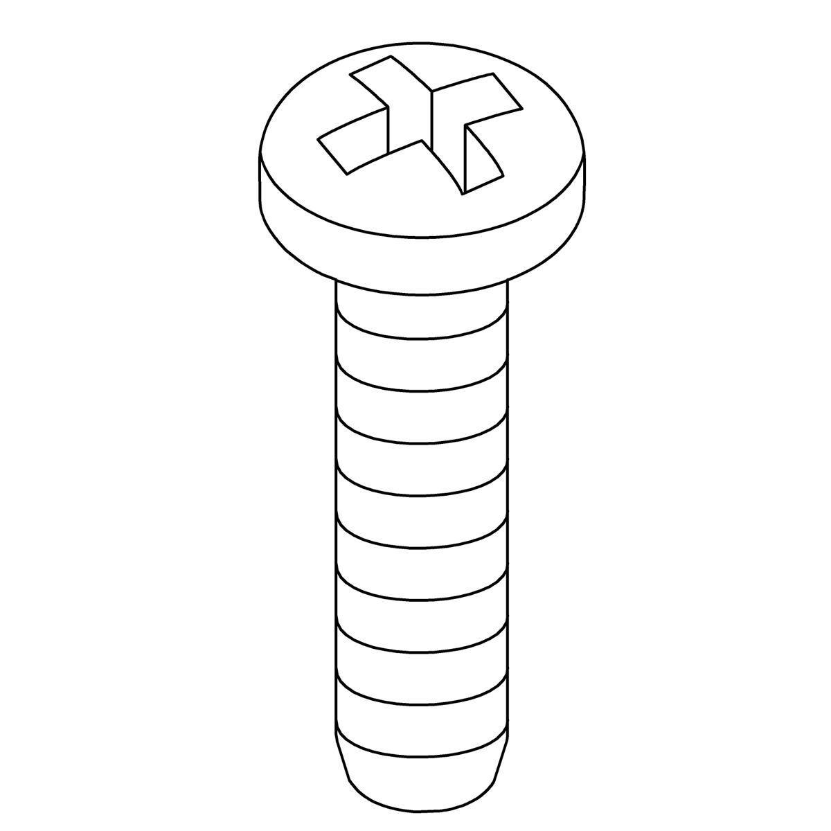 Kohler Genuine Parts Screw, 1/4-20 PHIL PH 1.5 BLK