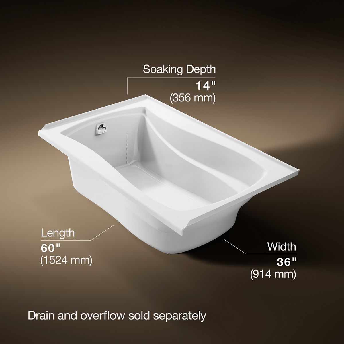 3/4 view of product with dimensions