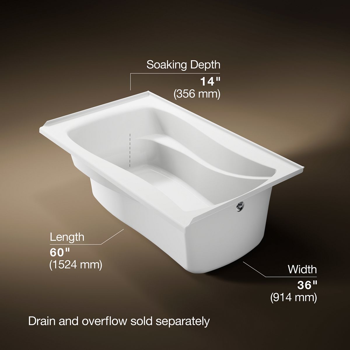 3/4 view of product with dimensions