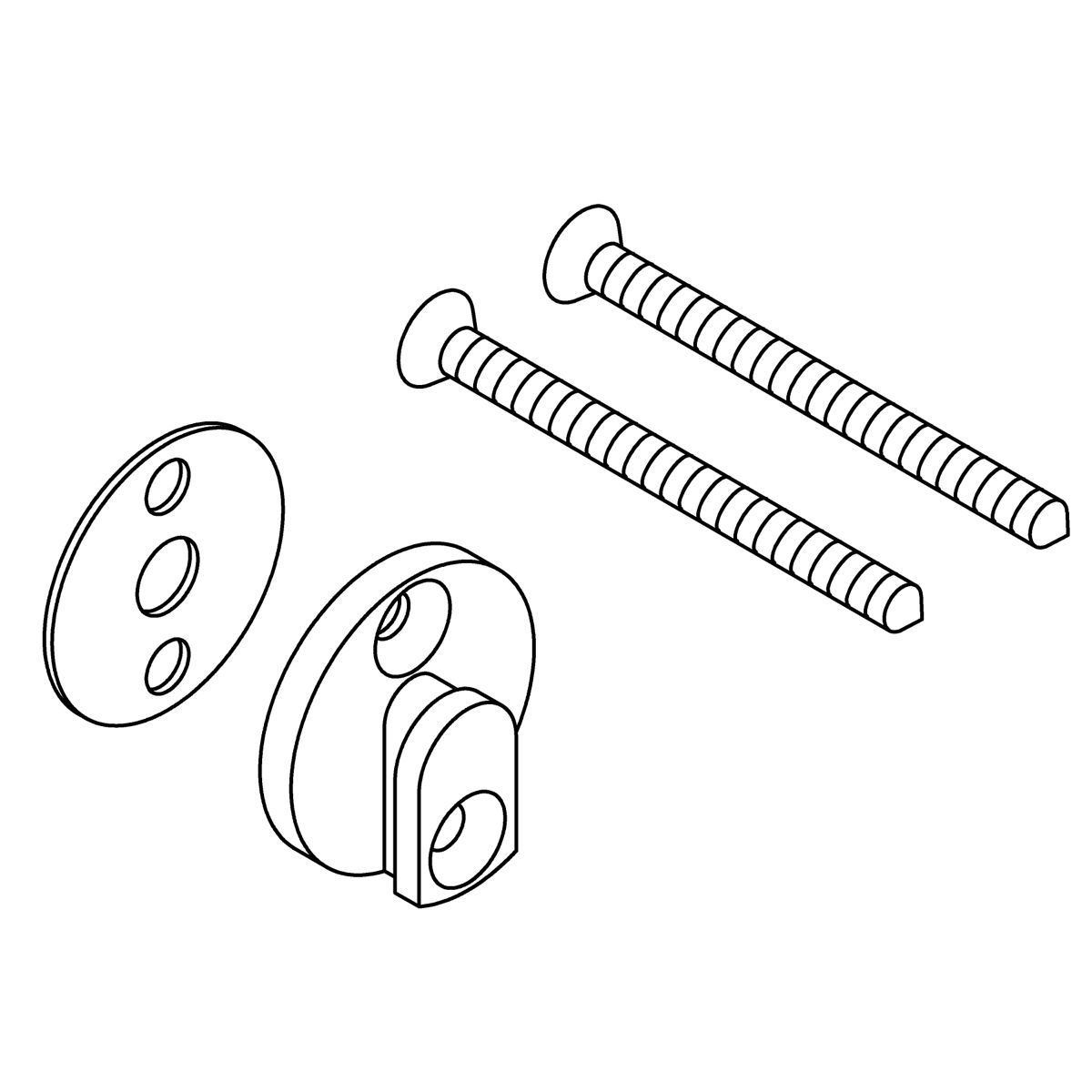 Kohler Genuine Parts WALL Cleat KIT - Matte Black