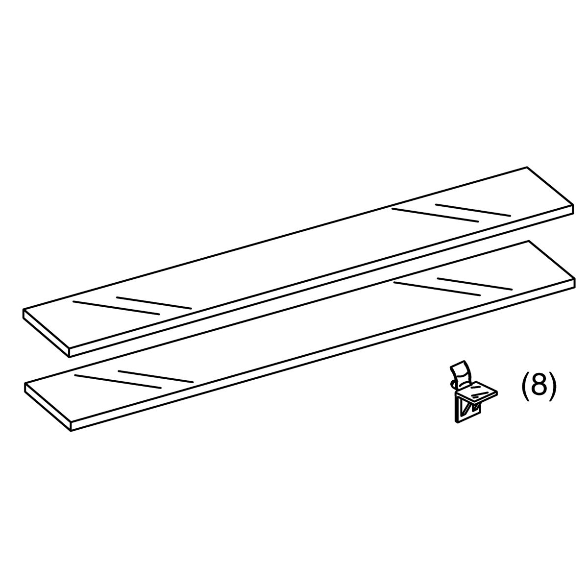 Kohler Genuine Parts KIT, 35 Large Shelf WITH L Clips