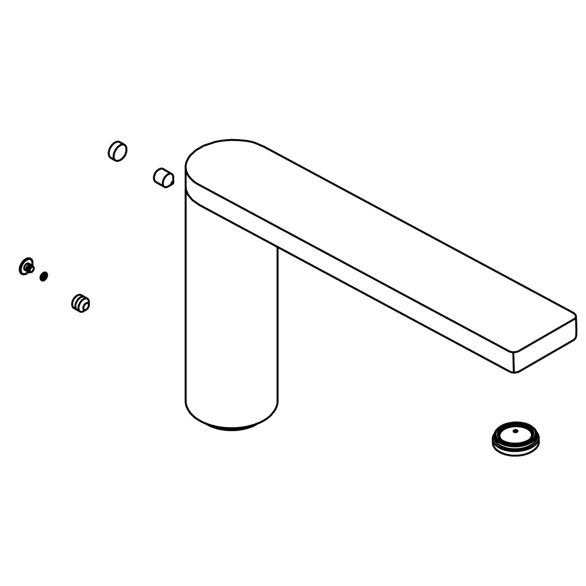 Kohler Genuine Parts Spout Assembly - Polished Chrome