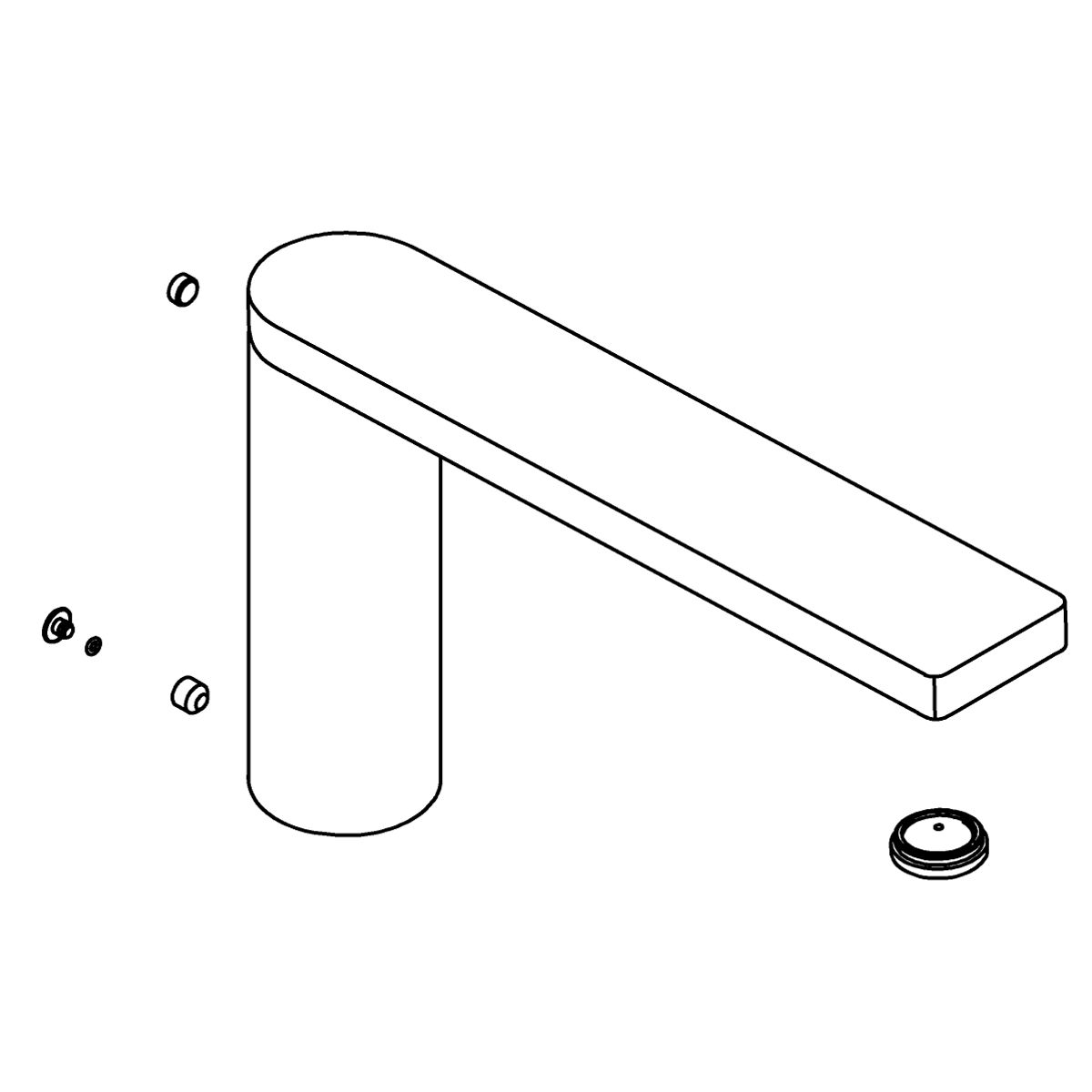 Kohler Genuine Parts Spout Assembly, DM BATH - Matte Black