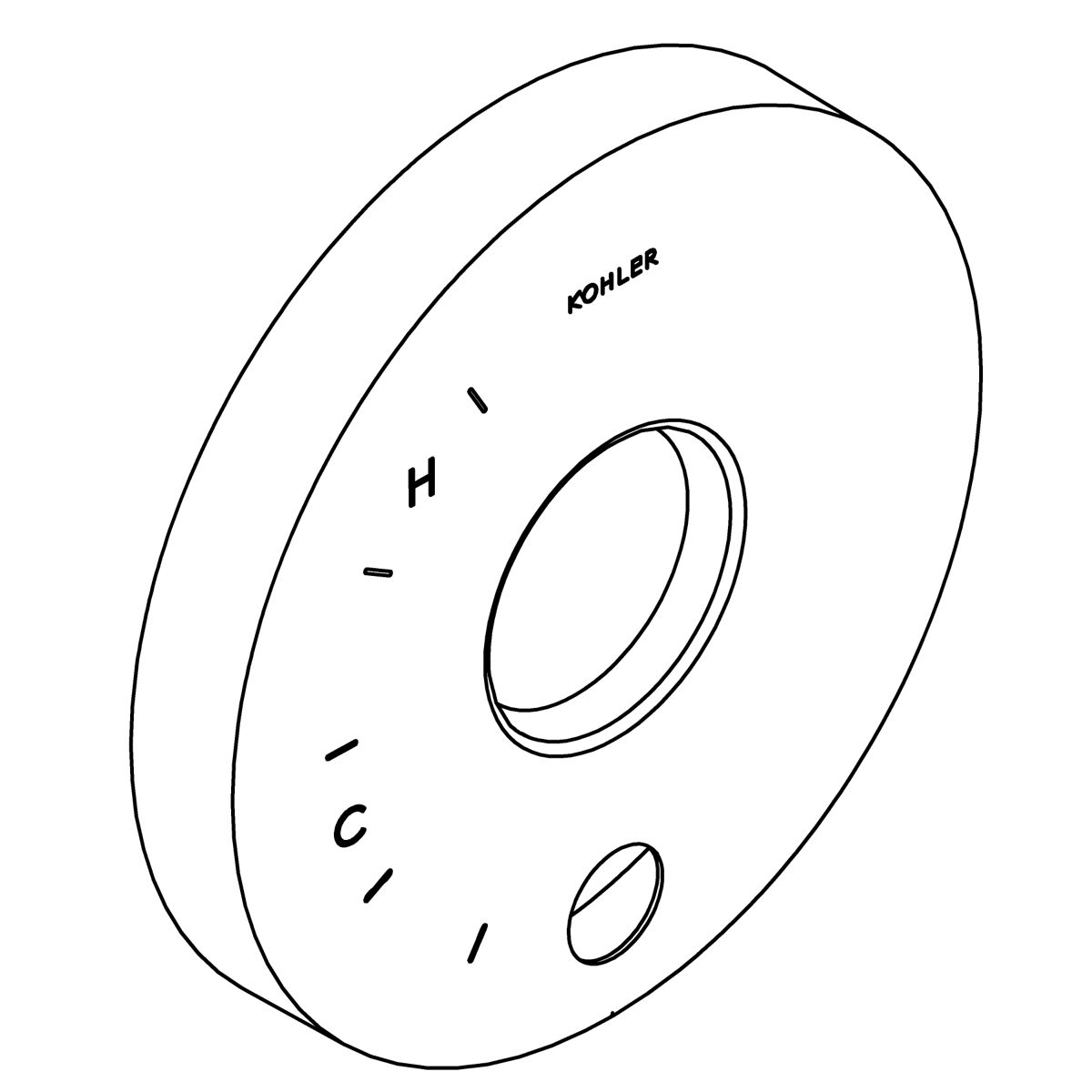 Kohler Genuine Parts Escutcheon - Vibrant Titanium