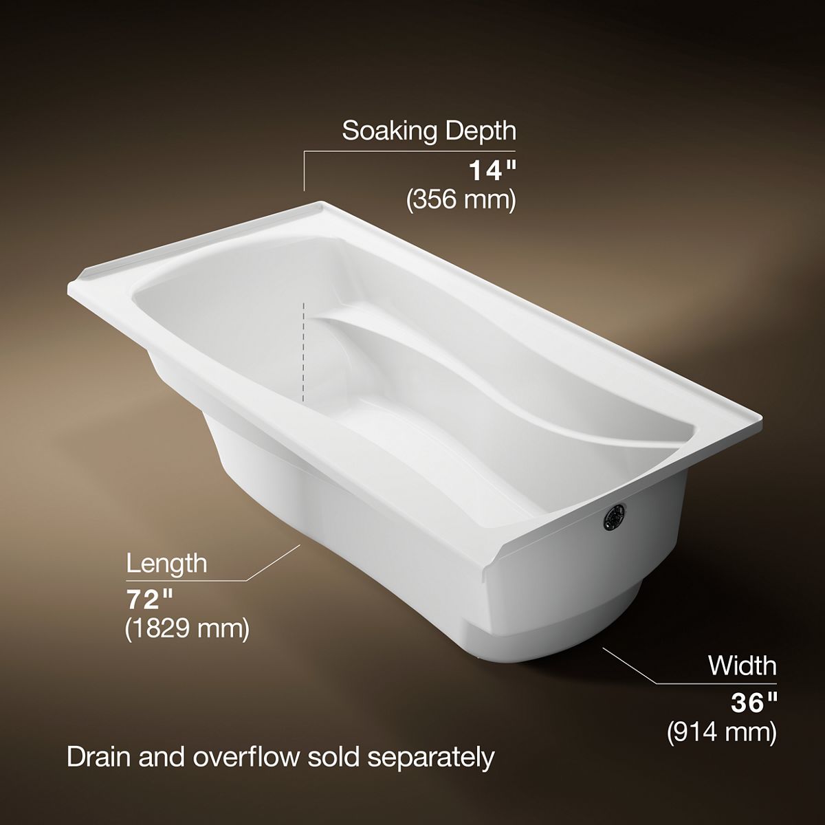 3/4 view of product with dimensions
