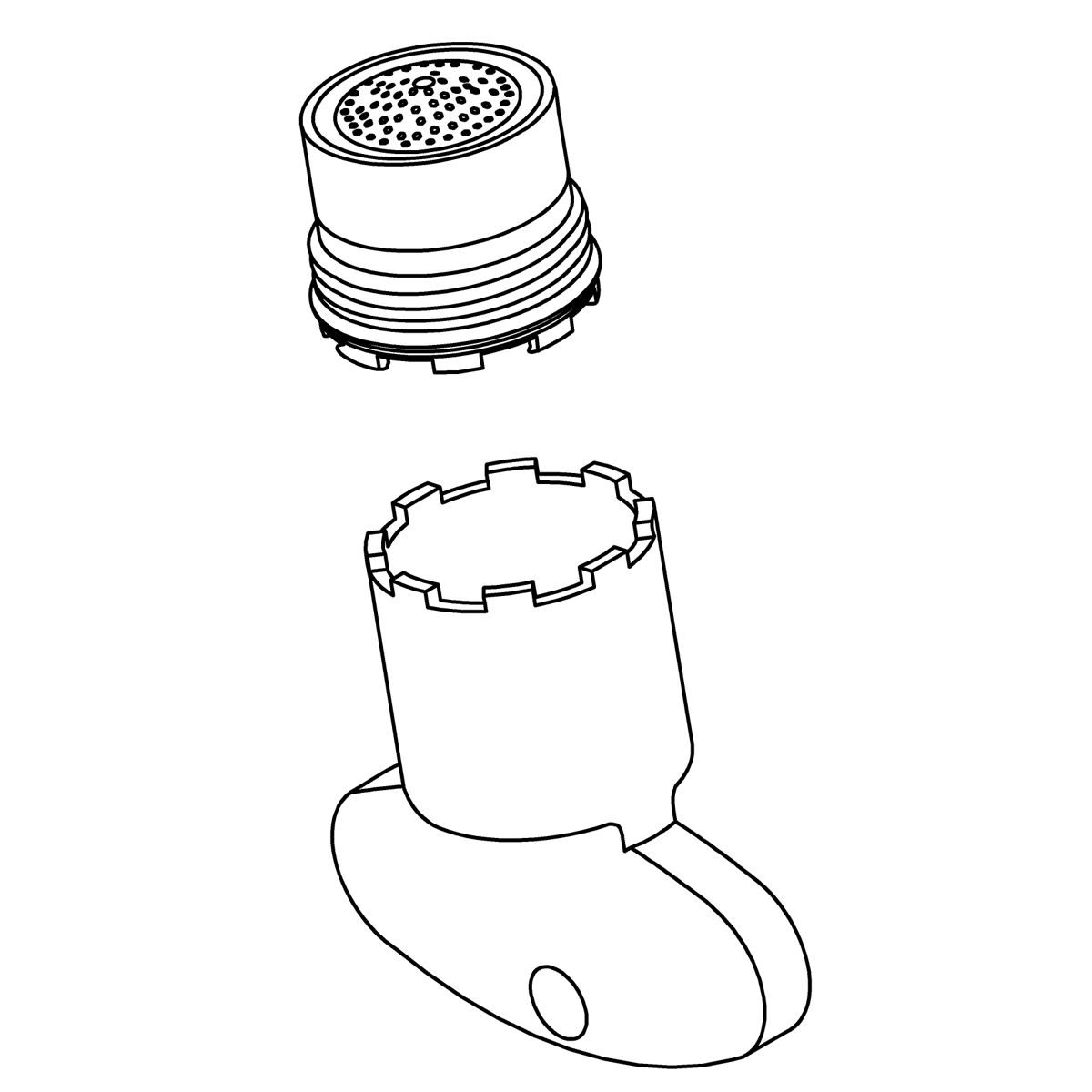 Kohler Genuine Parts Aerator, Laminar, Small, 1.2 GPM