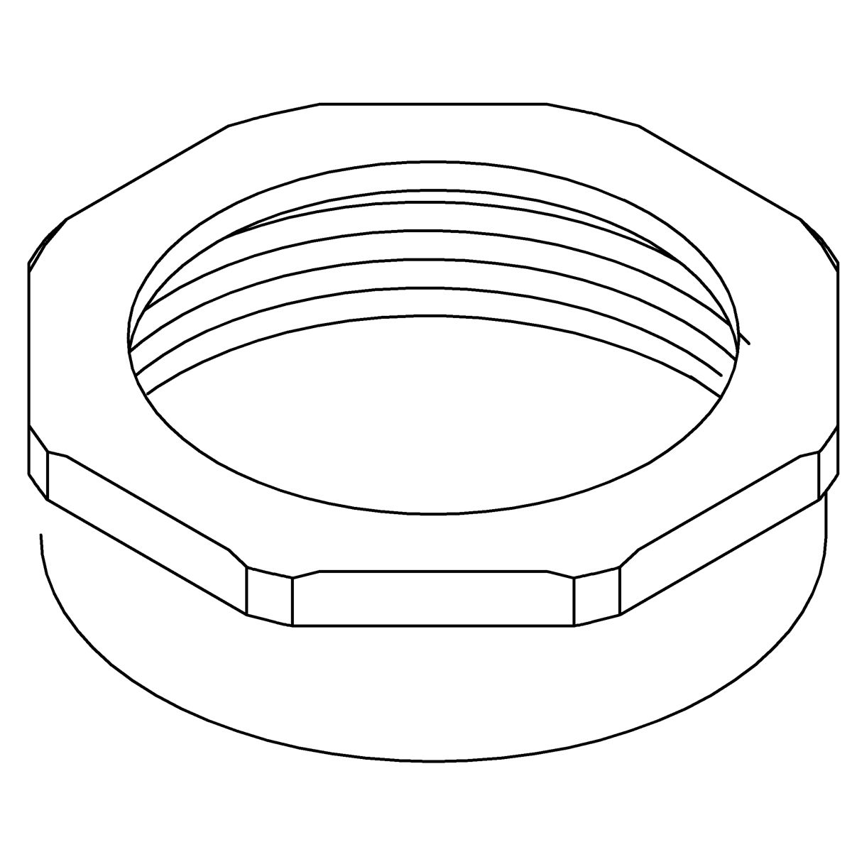 Kohler Genuine Parts SPUD NUT 1-1/4 - Polished Chrome