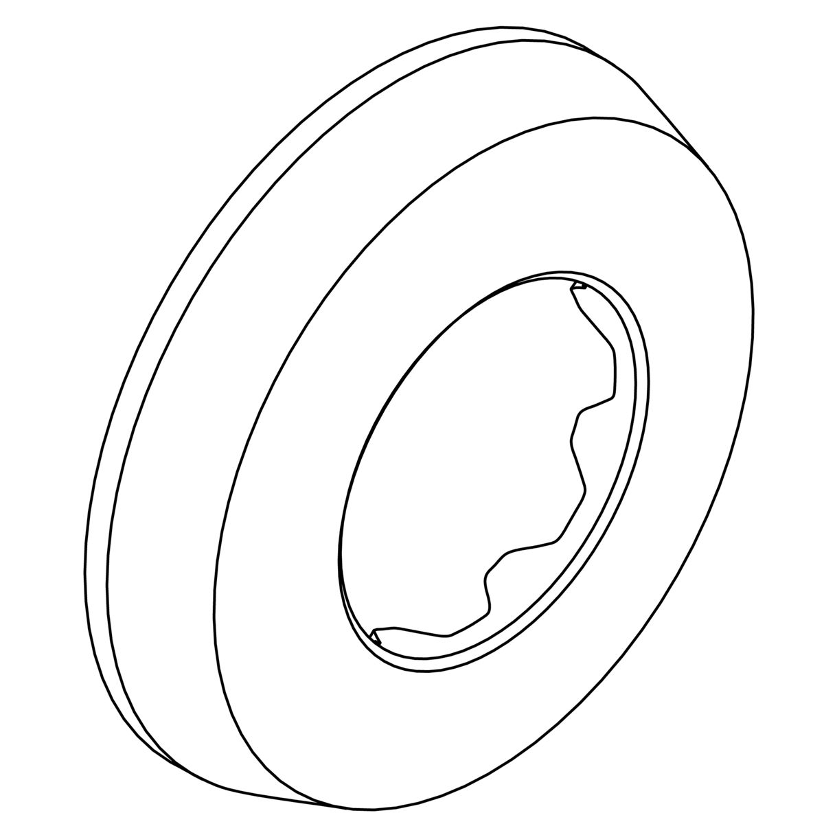 Kohler Genuine Parts WALL Escutcheon, 3/4 - Polished Chrome