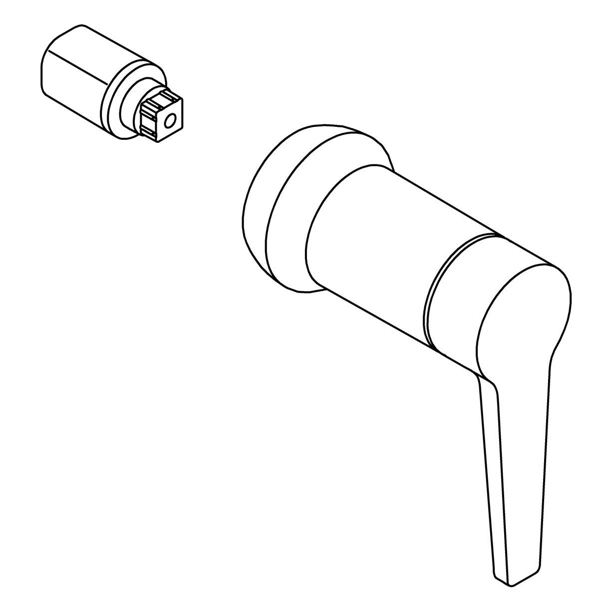 Kohler Genuine Parts Handle Assembly - Matte Black