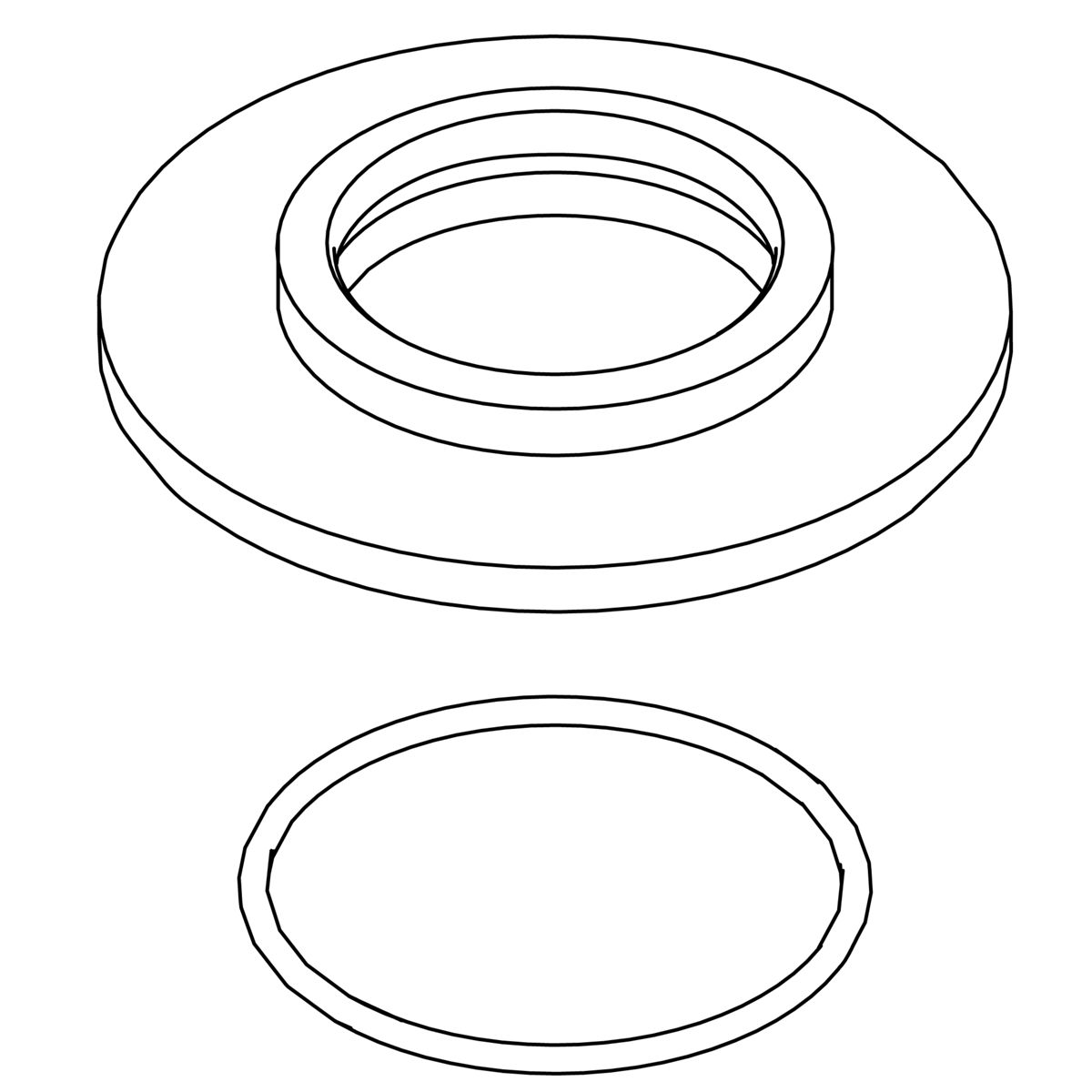 Kohler Genuine Parts Spout Escutcheon KIT - Polished Chrome