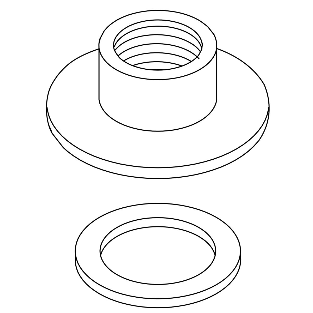 Kohler Genuine Parts H/S Escutcheon Hardware KIT - Polished Chrome