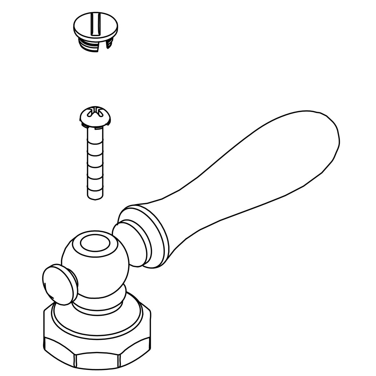 Kohler Genuine Parts Lever Handle KIT, Bridge - Polished Chrome
