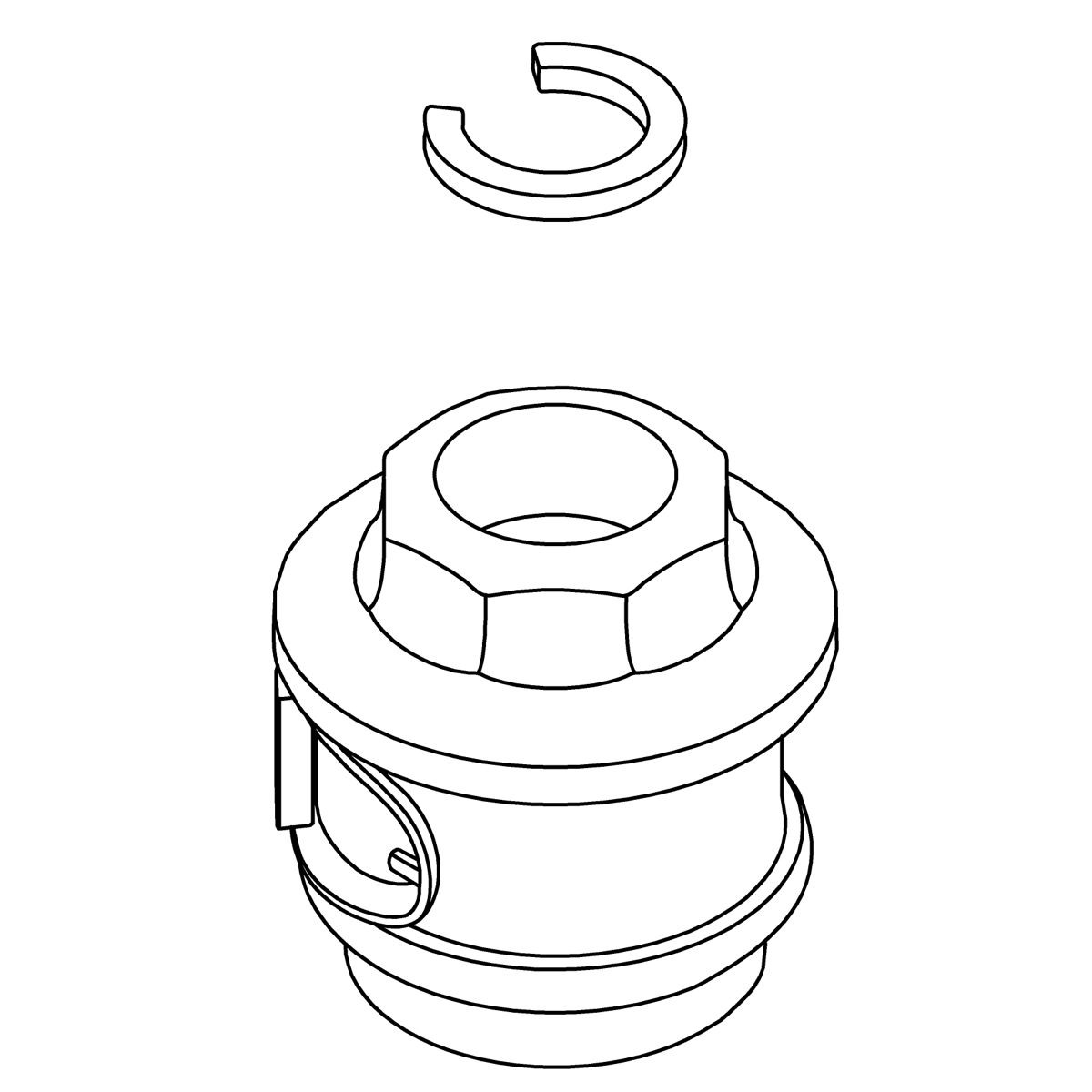 Kohler Genuine Parts Spray NUT KIT - Vibrant Brushed Moderne Brass