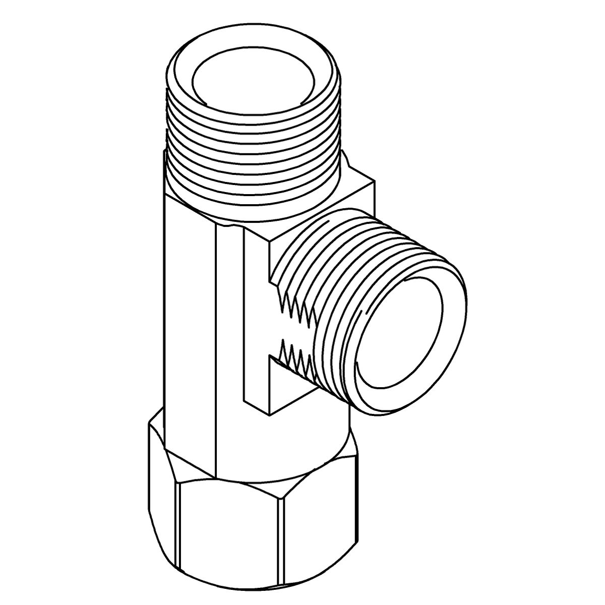 Kohler Genuine Parts TEE, Brass, 3/8 Compression