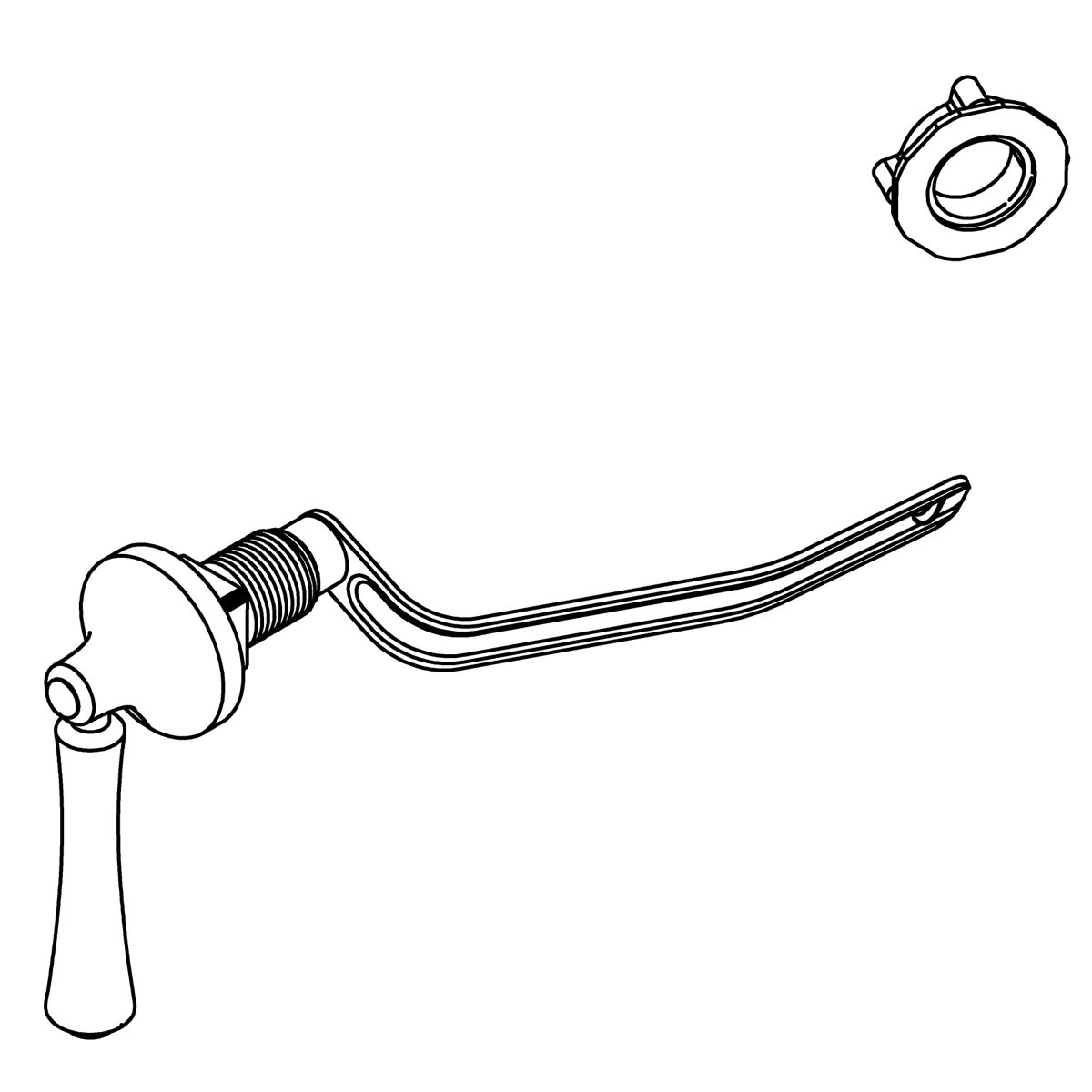 Kohler Genuine Parts TRIP Lever Assembly - Polished Chrome