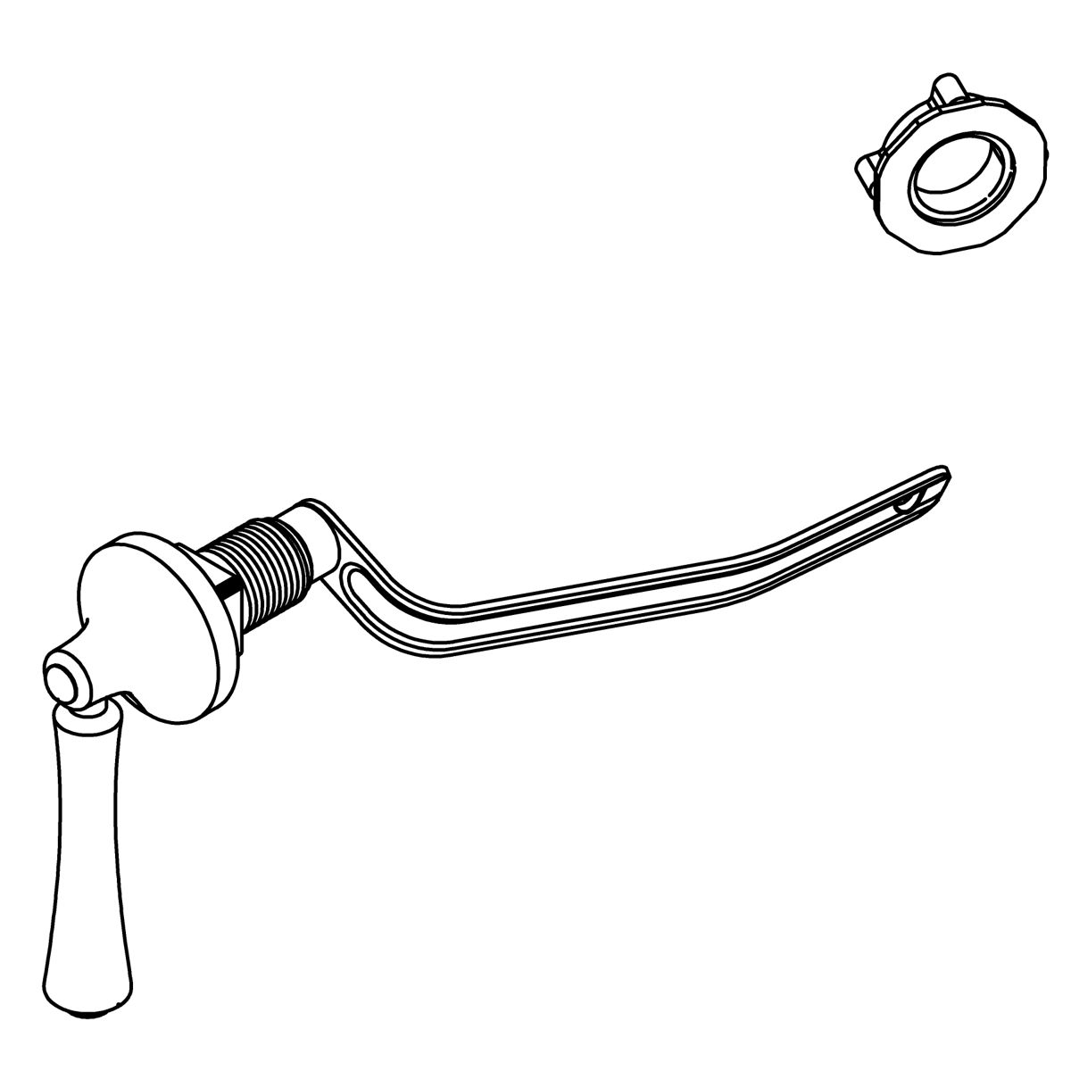Kohler Genuine Parts TRIP Lever Assembly, RH - Polished Chrome