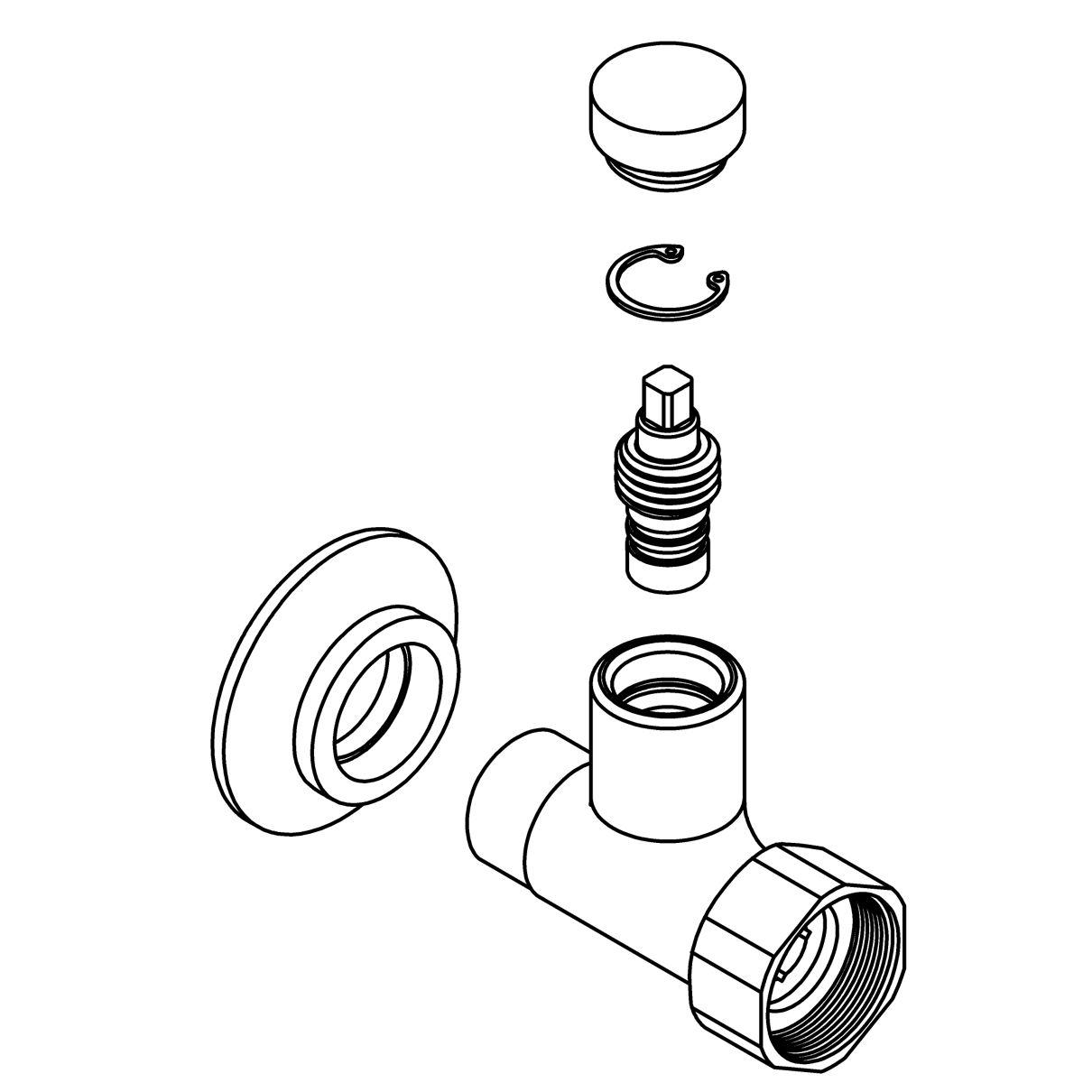 Kohler Genuine Parts Supply STOP - Polished Chrome