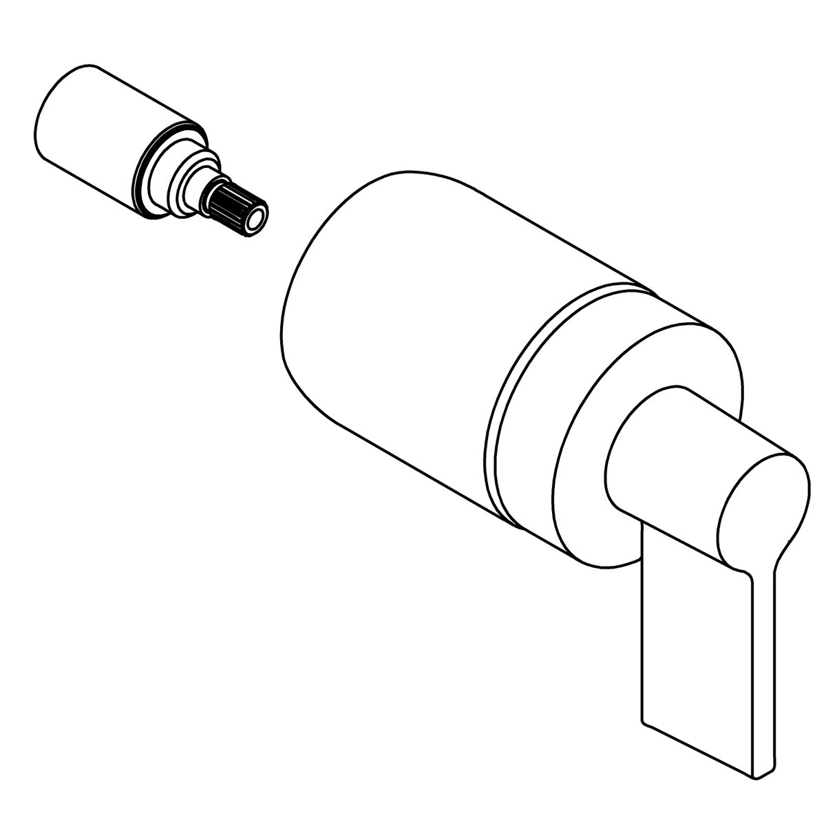 Kohler Genuine Parts Handle Assembly, Lever - Matte Black