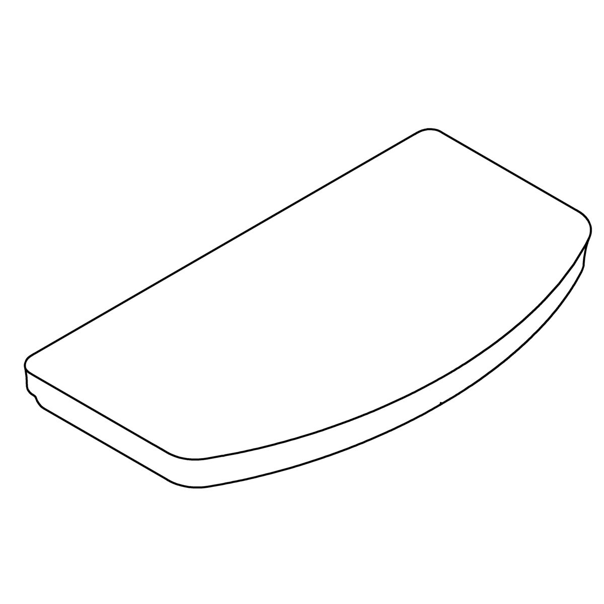 Kohler Genuine Parts Cover, Tank, Close Coupled - Black Black