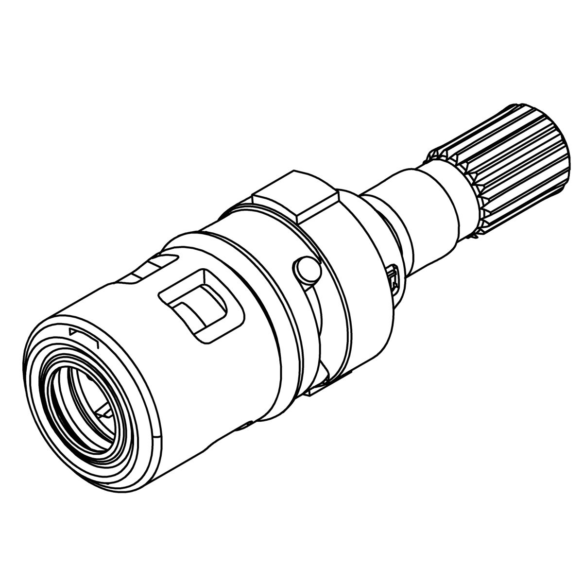 Kohler Genuine Parts Valve, Quarter Turn, 15MM, HOT